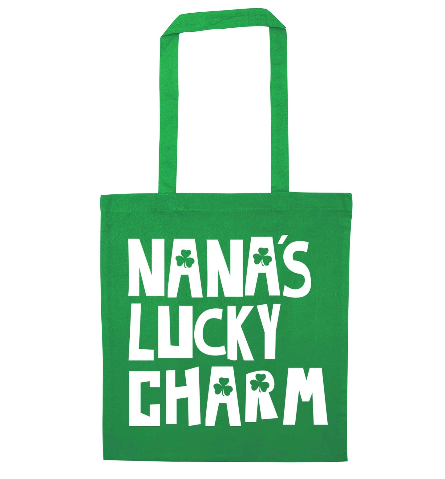 Nana's lucky charm green tote bag