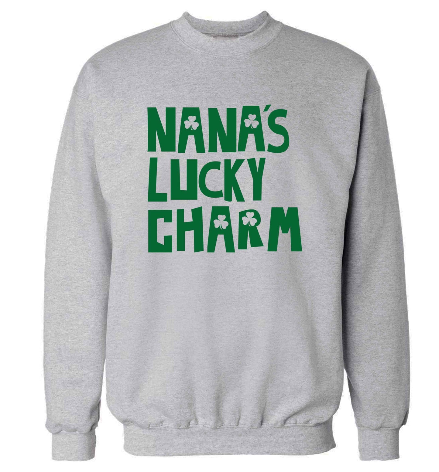 Nana's lucky charm adult's unisex grey sweater 2XL
