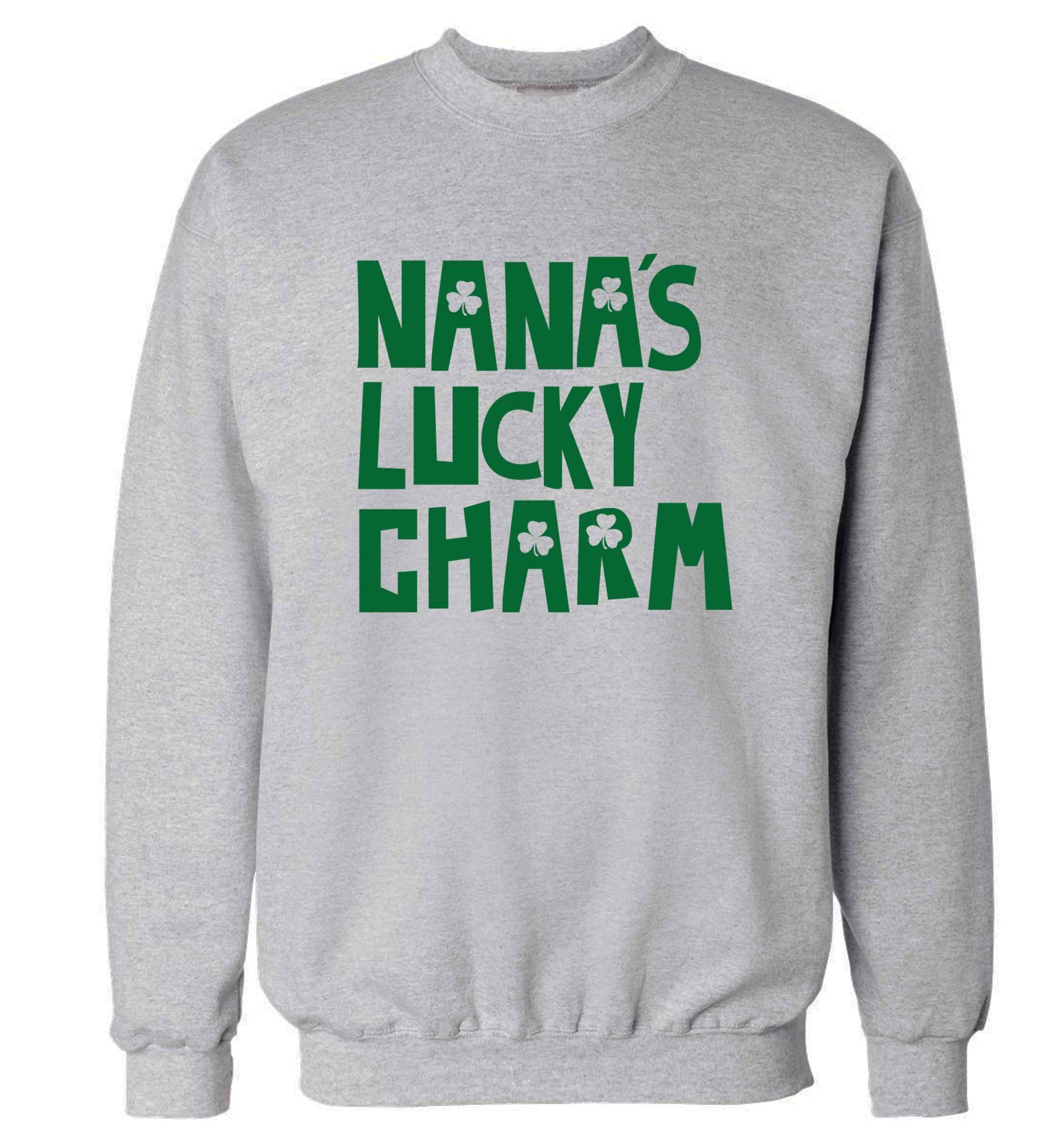 Nana's lucky charm adult's unisex grey sweater 2XL