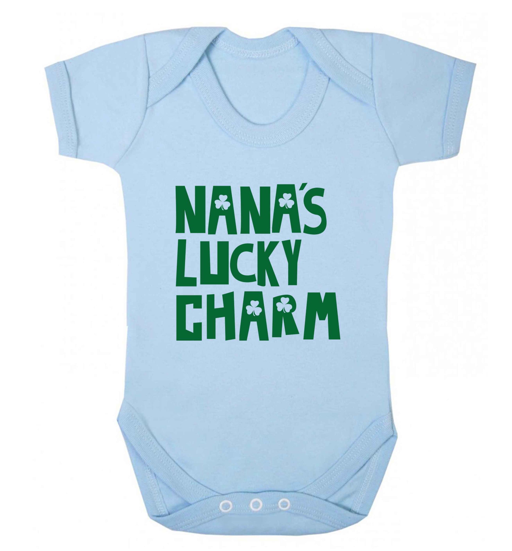 Nana's lucky charm baby vest pale blue 18-24 months