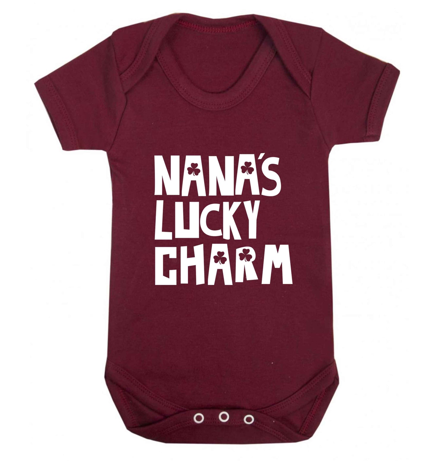 Nana's lucky charm baby vest maroon 18-24 months
