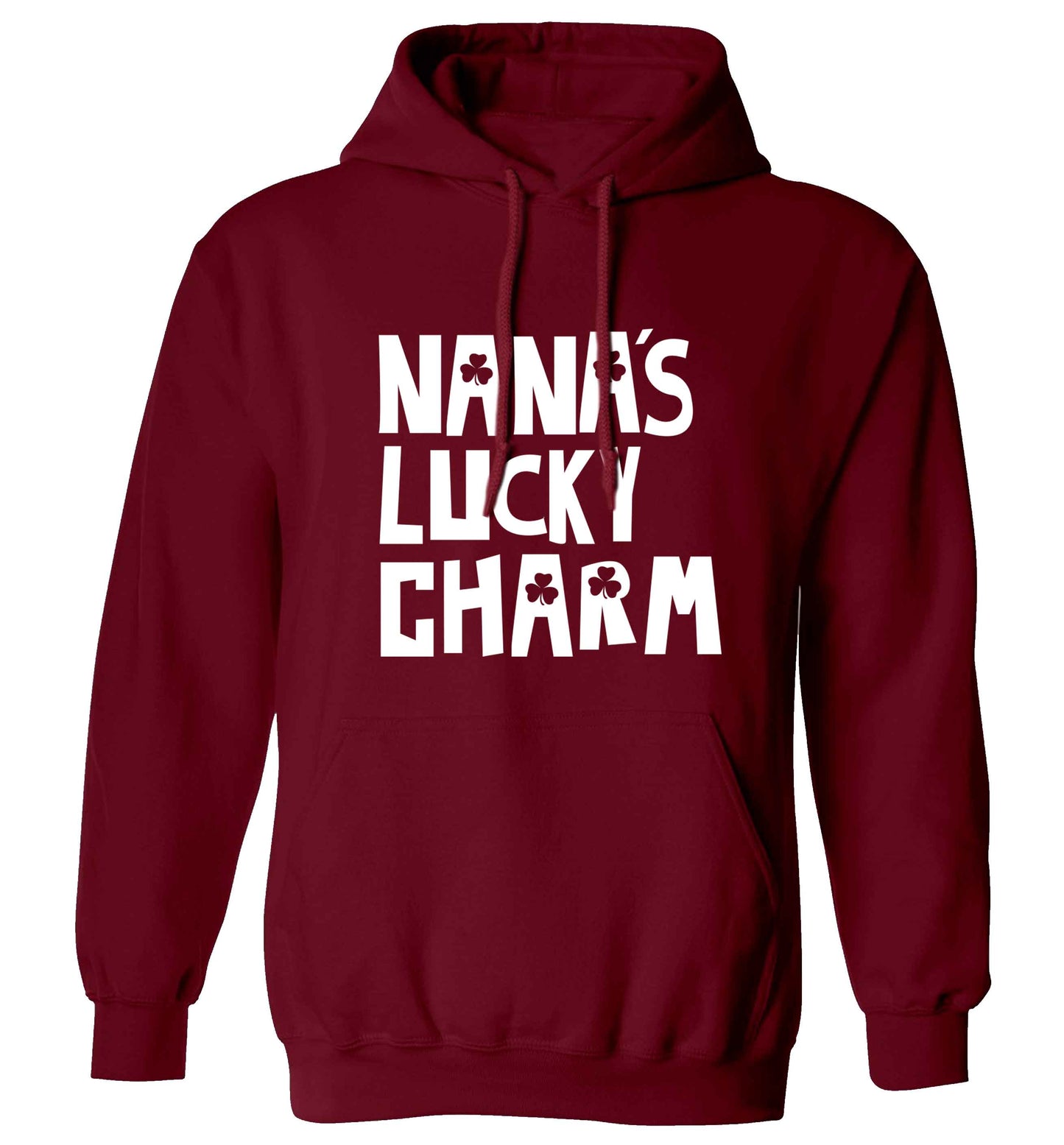 Nana's lucky charm adults unisex maroon hoodie 2XL