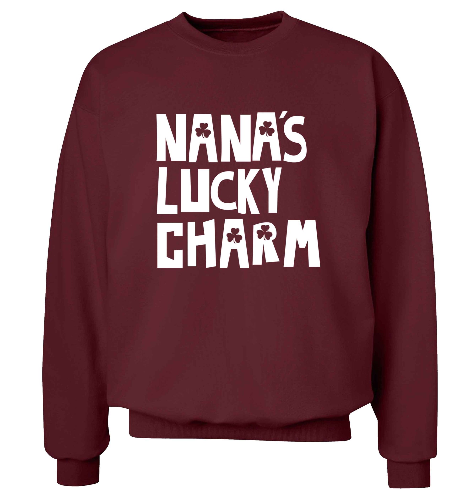 Nana's lucky charm adult's unisex maroon sweater 2XL