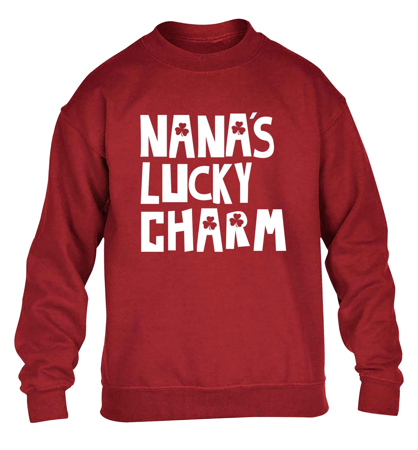 Nana's lucky charm children's grey sweater 12-13 Years