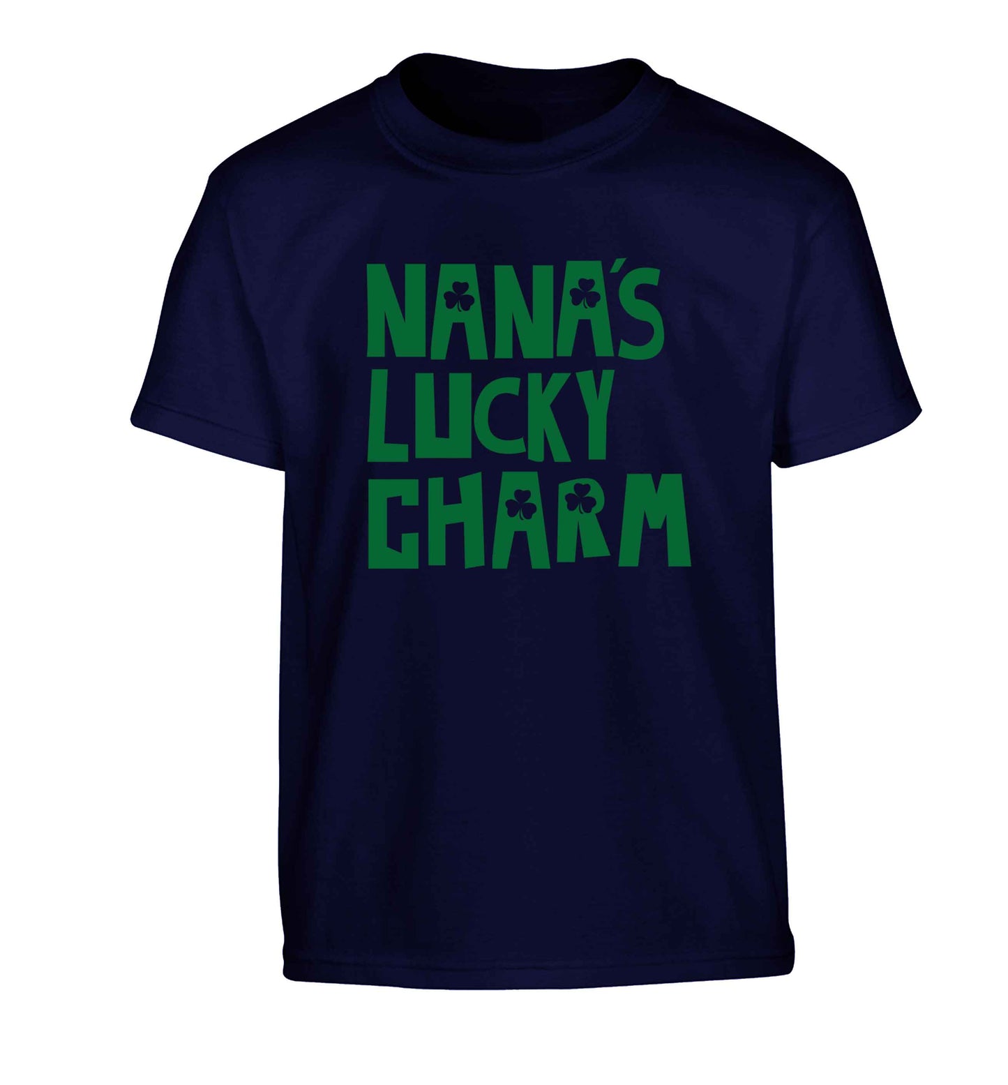 Nana's lucky charm Children's navy Tshirt 12-13 Years