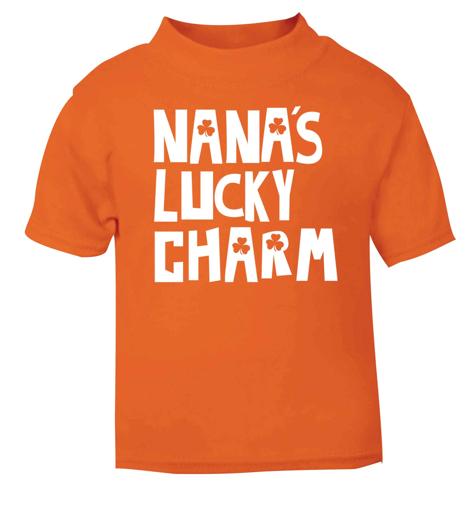 Nana's lucky charm orange baby toddler Tshirt 2 Years