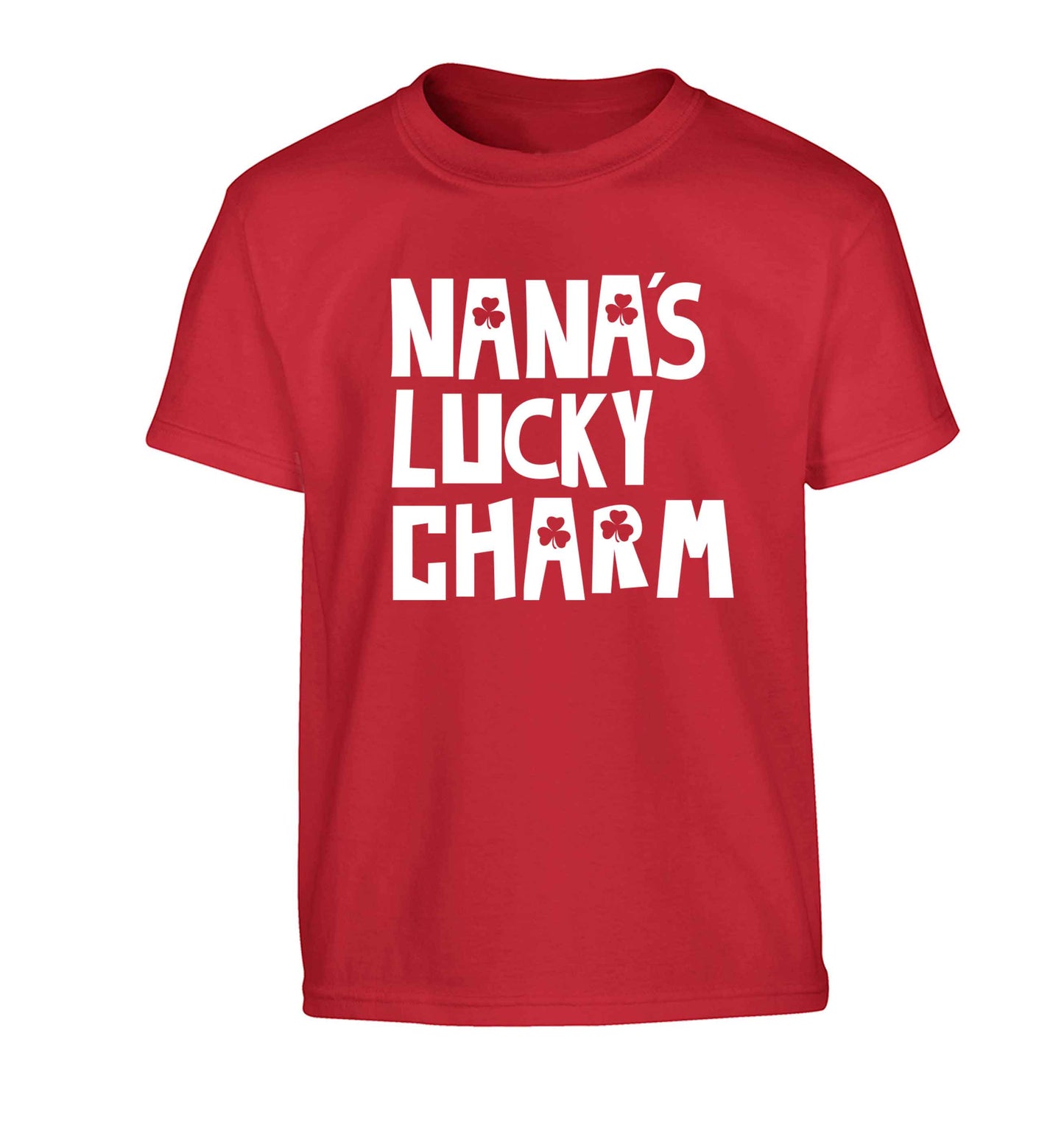Nana's lucky charm Children's red Tshirt 12-13 Years