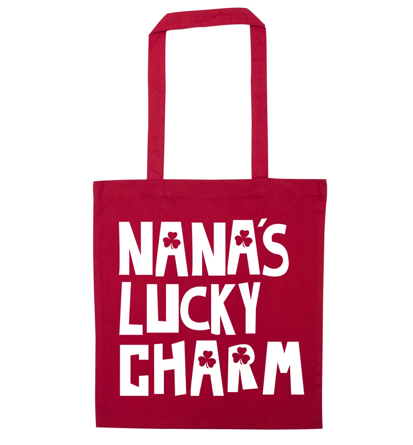 Nana's lucky charm red tote bag