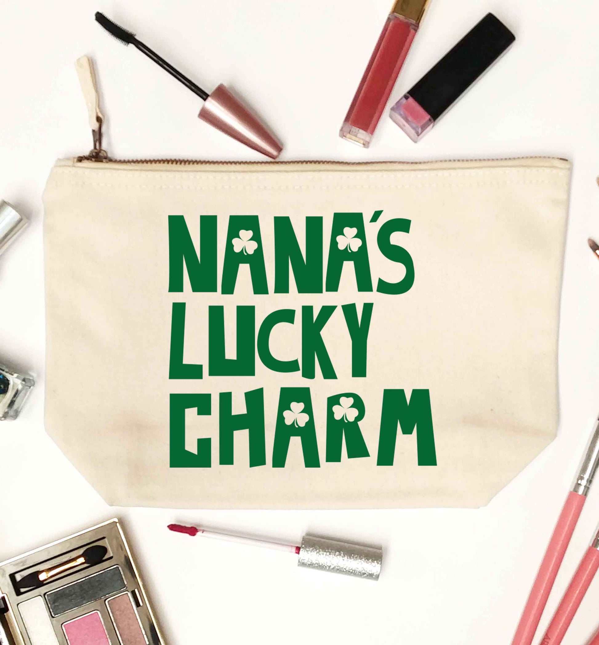 Nana's lucky charm natural makeup bag