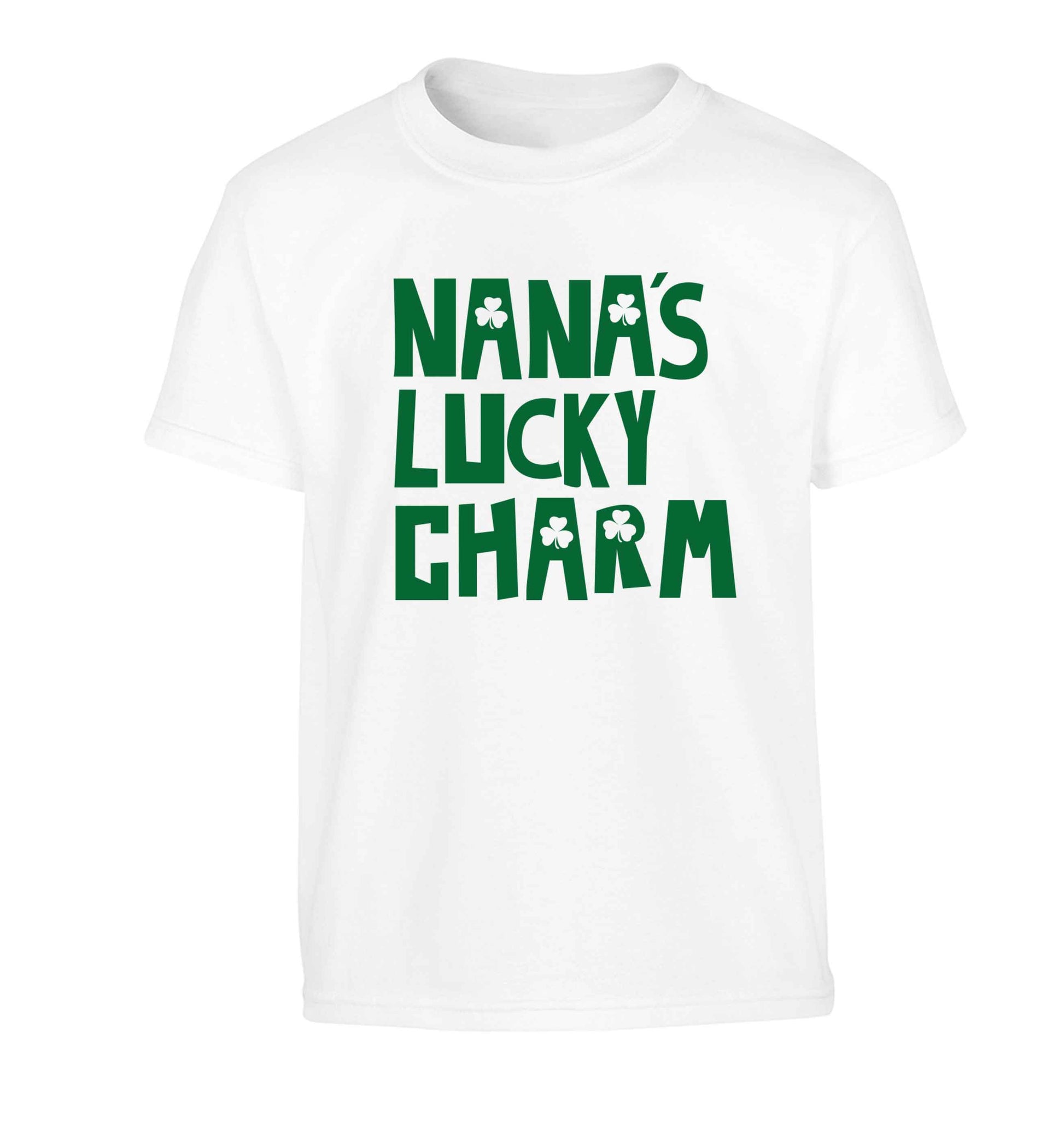 Nana's lucky charm Children's white Tshirt 12-13 Years