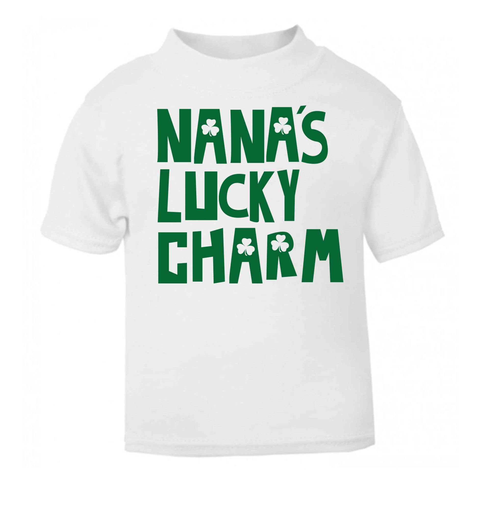 Nana's lucky charm white baby toddler Tshirt 2 Years