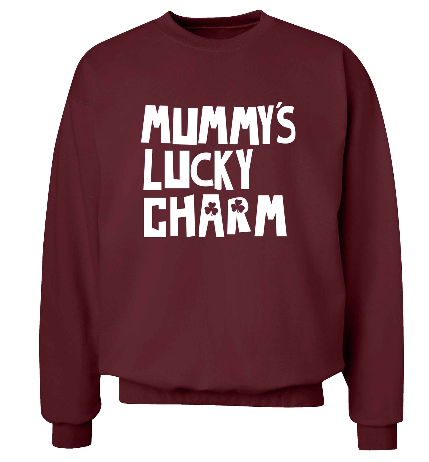 Mummy's lucky charm adult's unisex maroon sweater 2XL