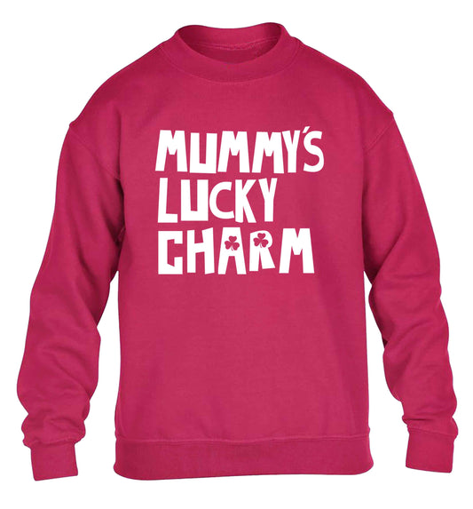 Mummy's lucky charm children's pink sweater 12-13 Years