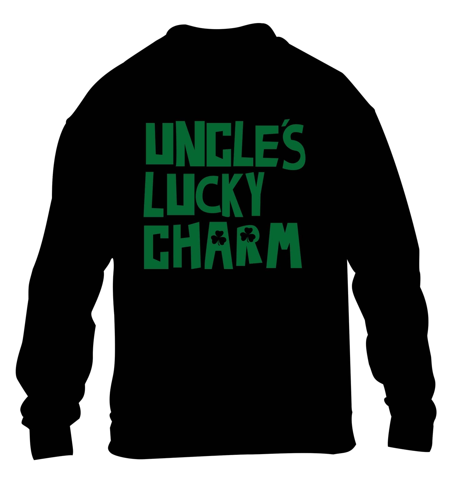 Uncles lucky charm children's black sweater 12-13 Years