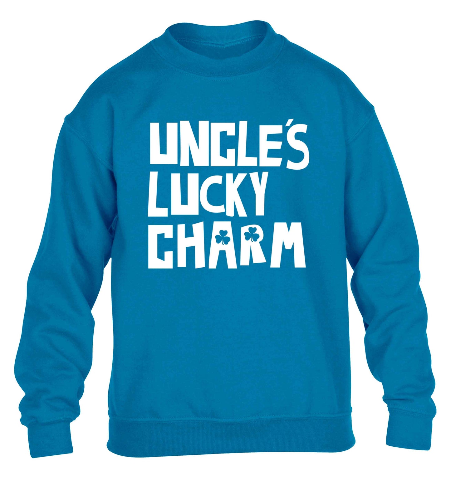 Uncles lucky charm children's blue sweater 12-13 Years