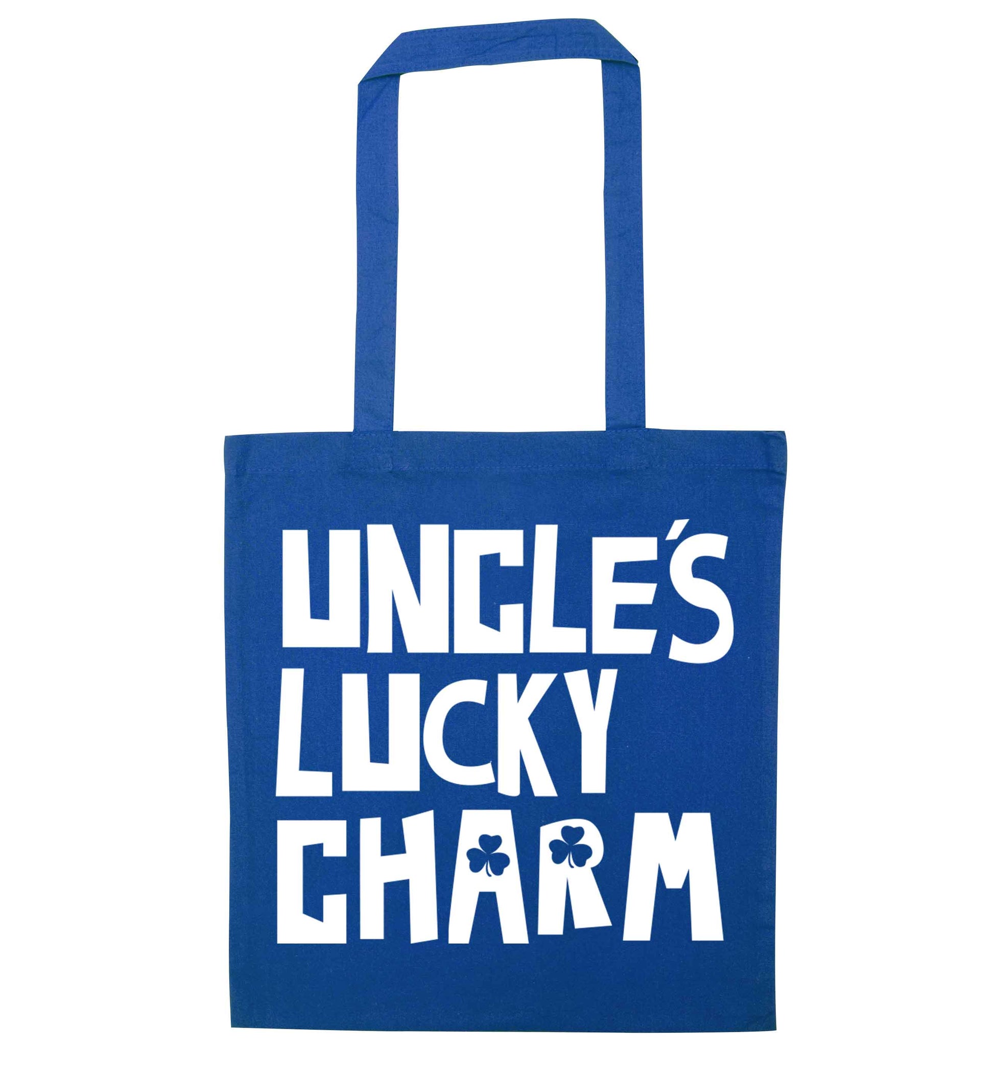 Uncles lucky charm blue tote bag