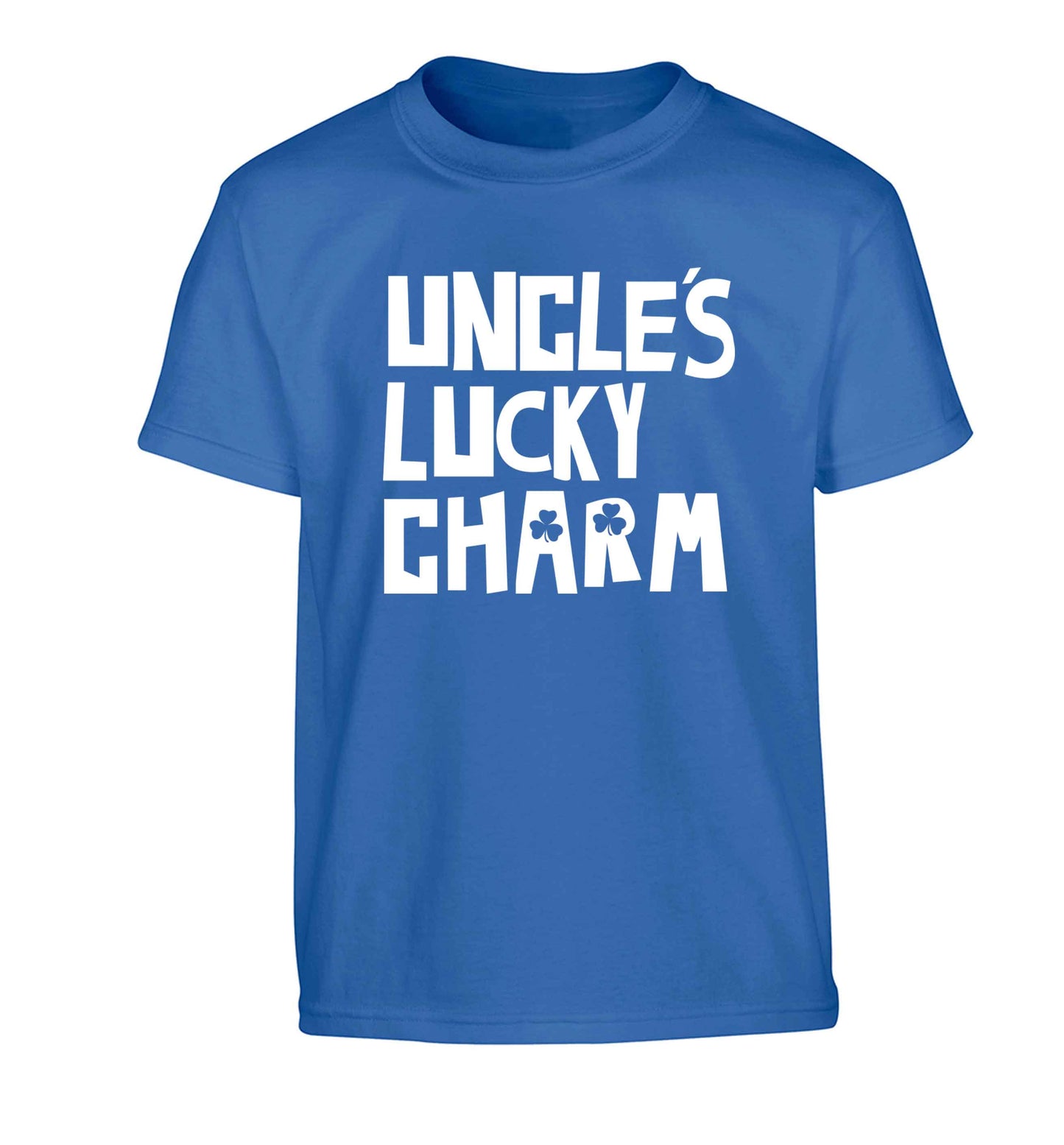Uncles lucky charm Children's blue Tshirt 12-13 Years