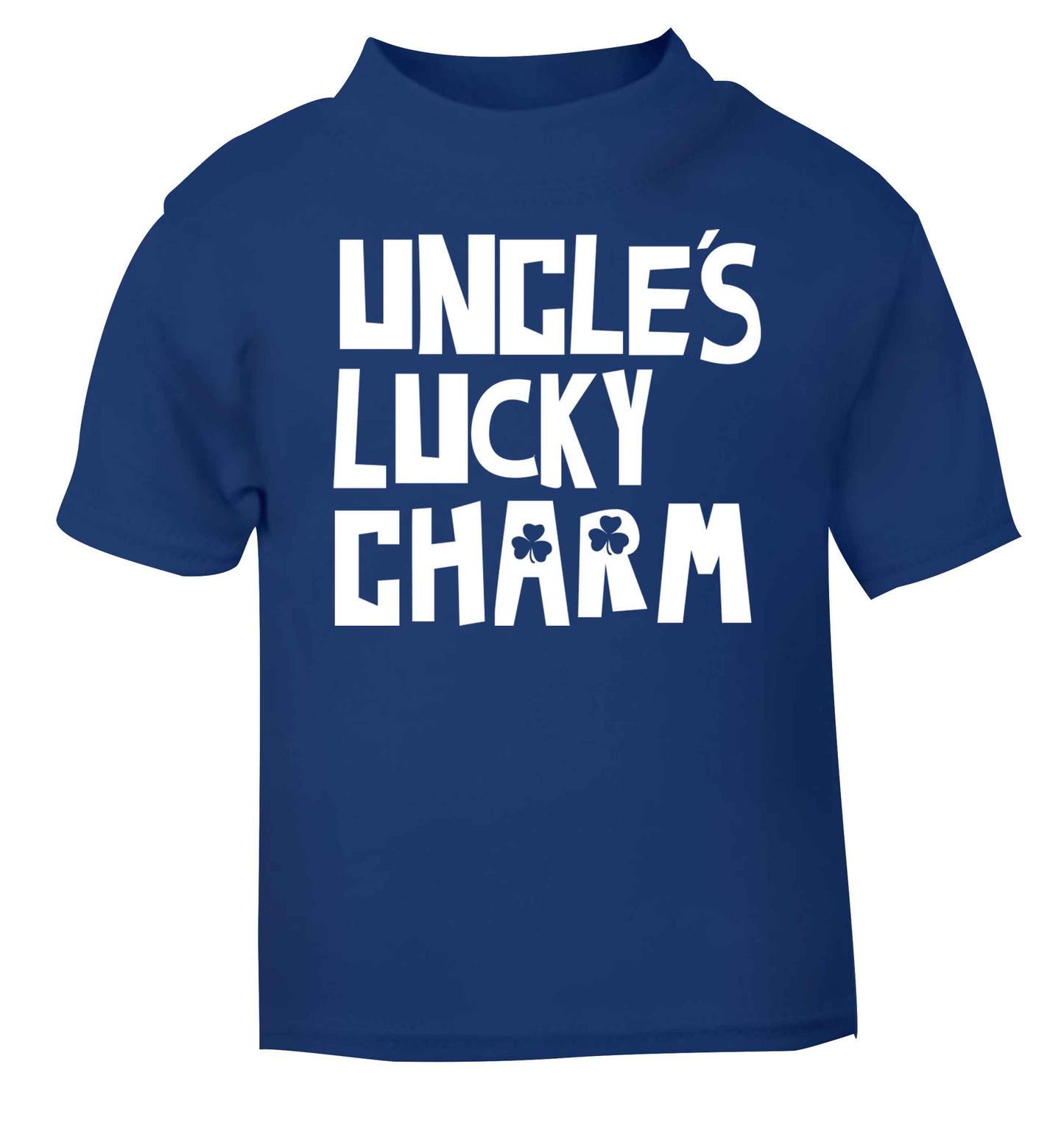 Uncles lucky charm blue baby toddler Tshirt 2 Years
