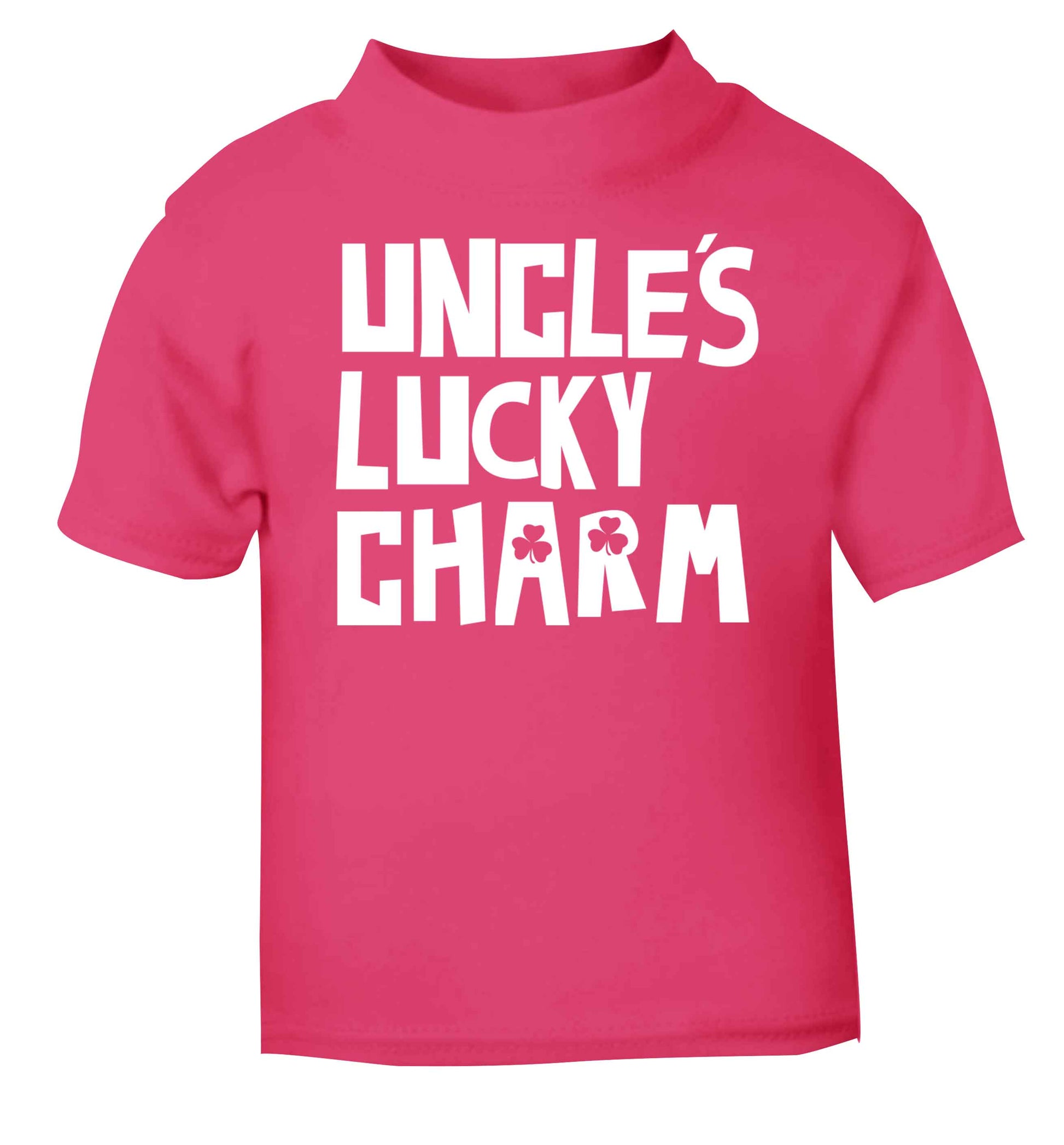 Uncles lucky charm pink baby toddler Tshirt 2 Years