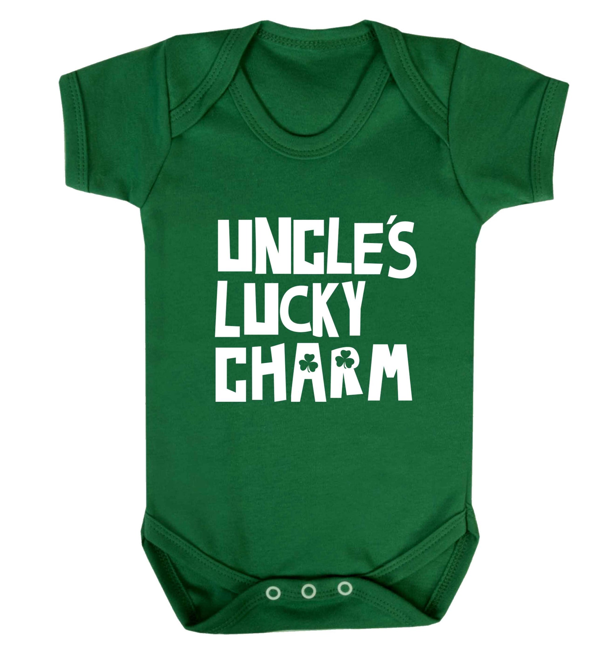 Uncles lucky charm baby vest green 18-24 months