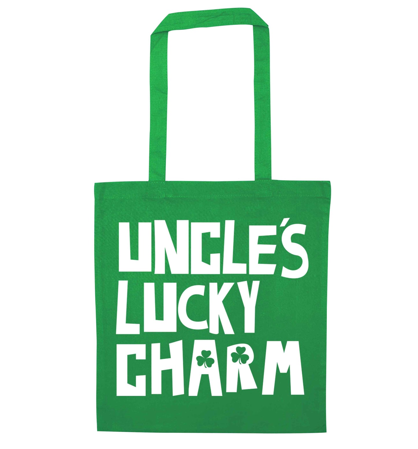 Uncles lucky charm green tote bag