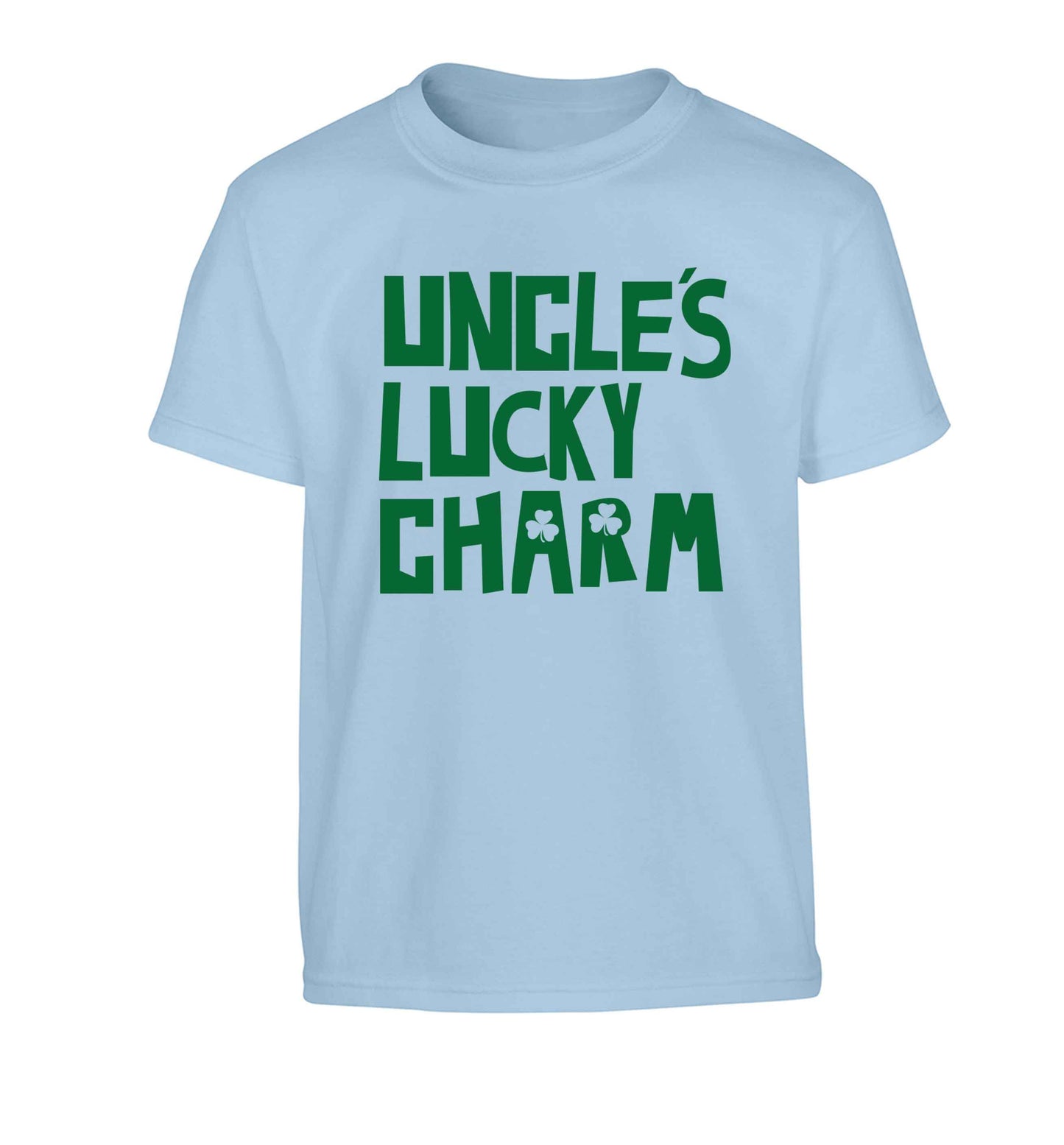 Uncles lucky charm Children's light blue Tshirt 12-13 Years