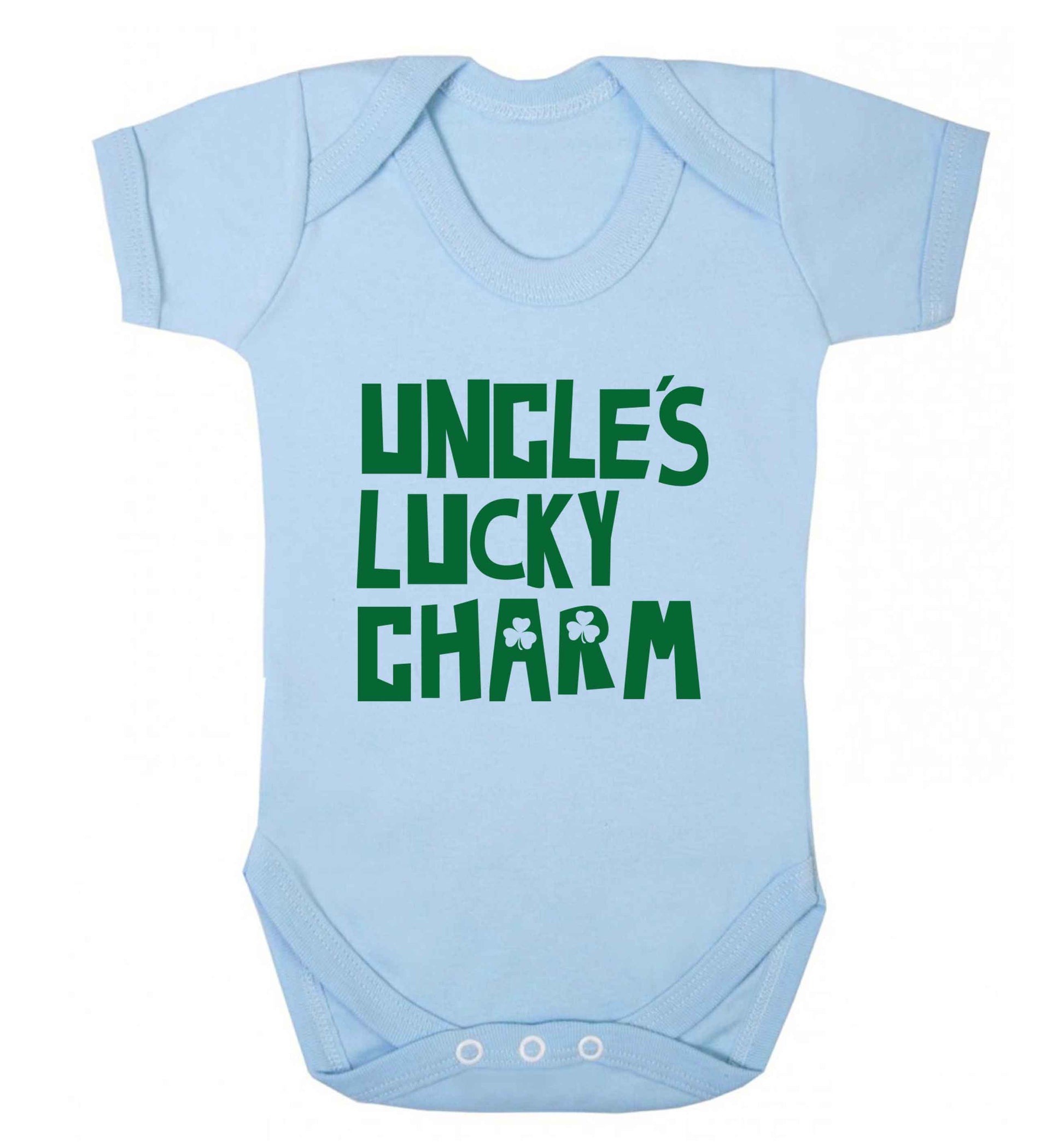 Uncles lucky charm baby vest pale blue 18-24 months