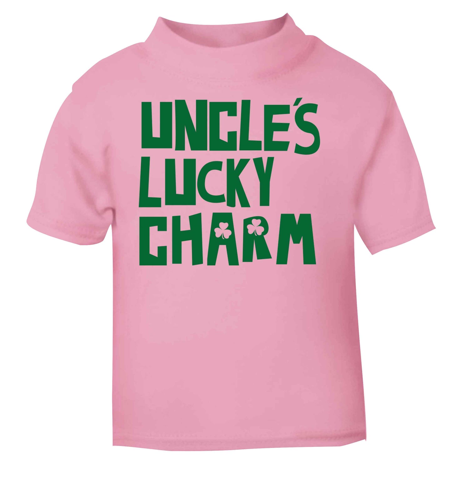 Uncles lucky charm light pink baby toddler Tshirt 2 Years