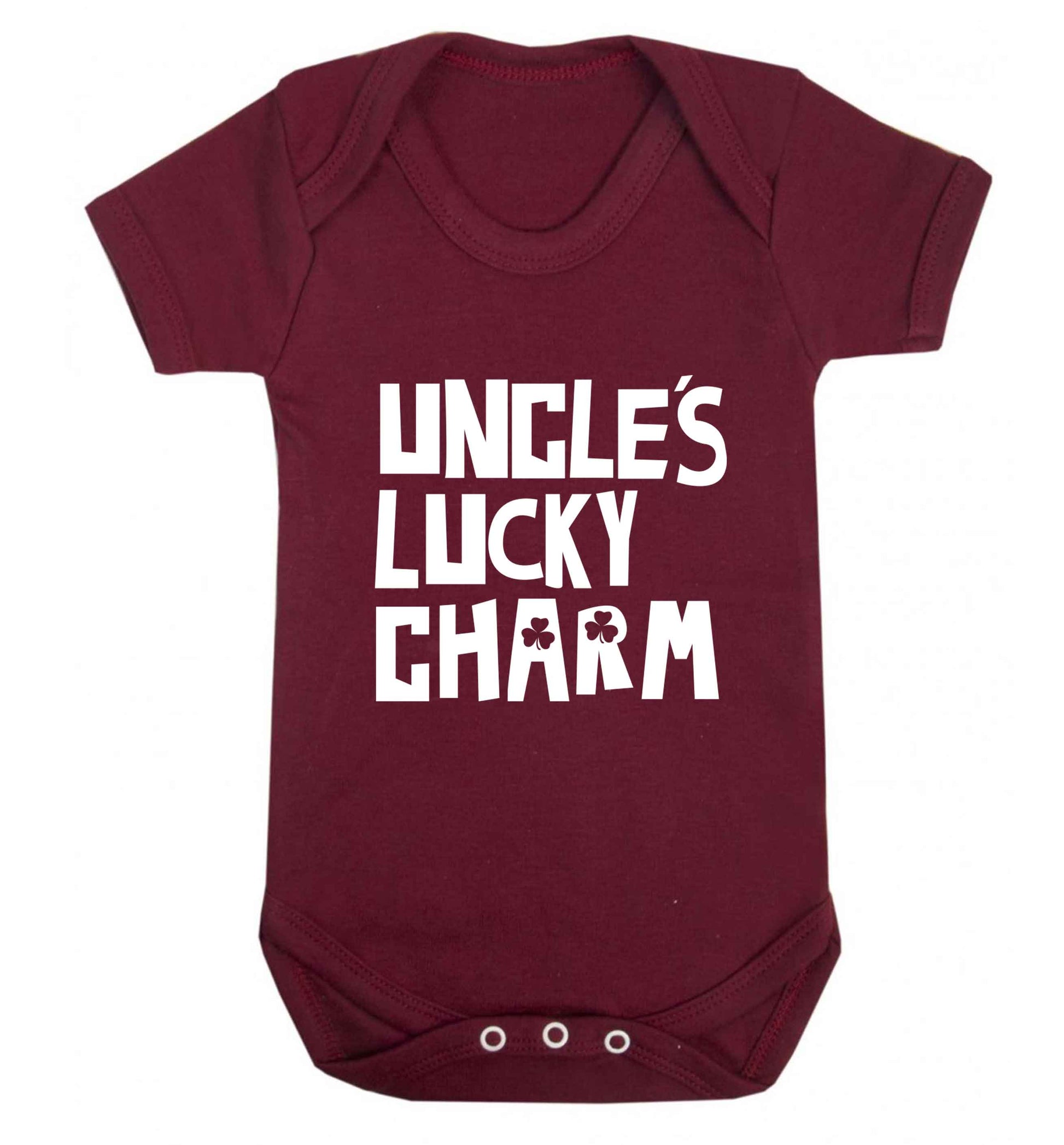 Uncles lucky charm baby vest maroon 18-24 months