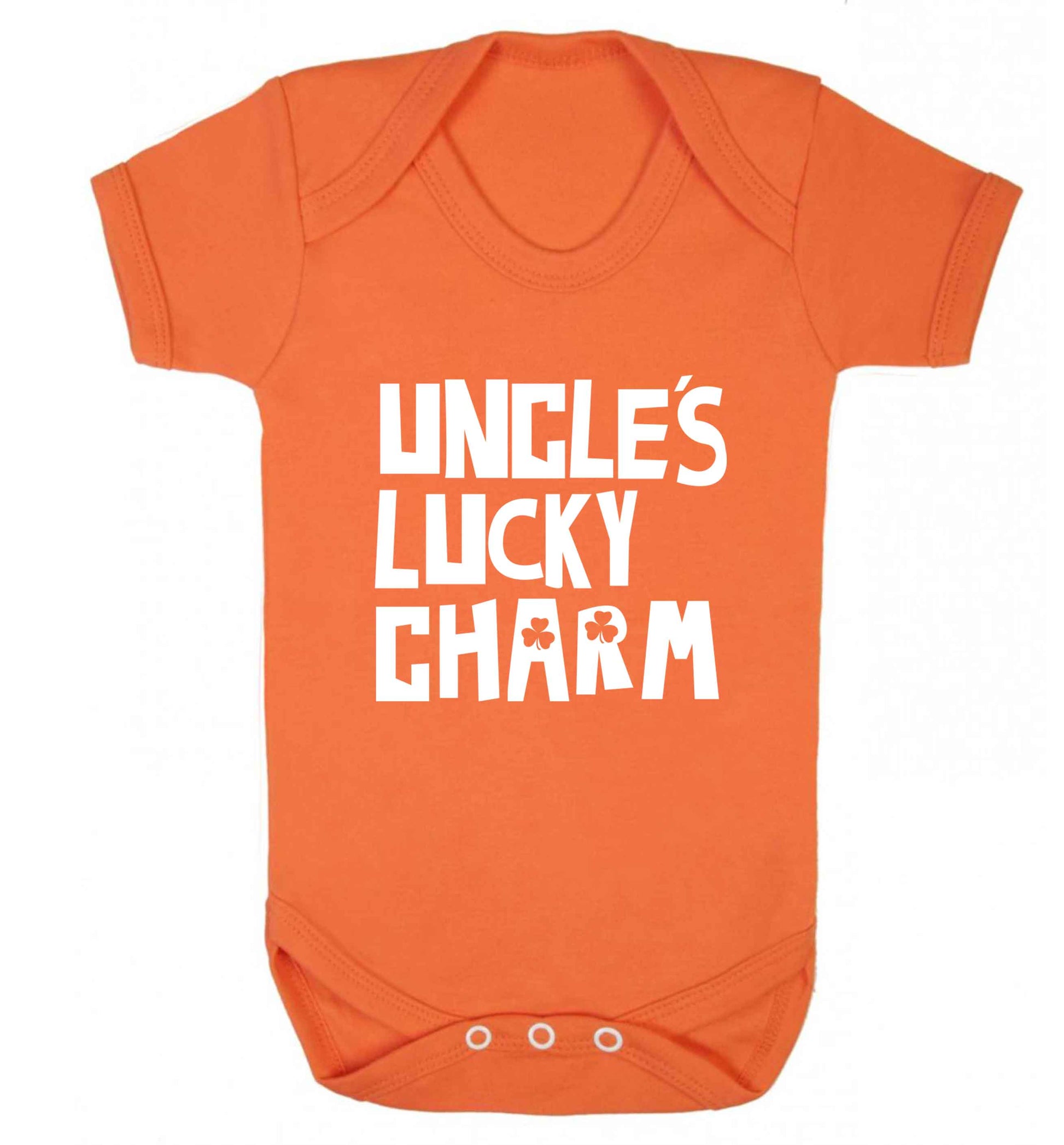 Uncles lucky charm baby vest orange 18-24 months