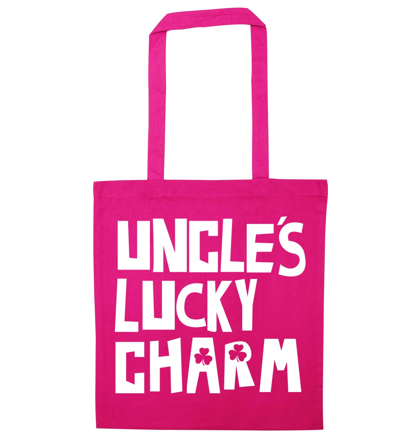 Uncles lucky charm pink tote bag