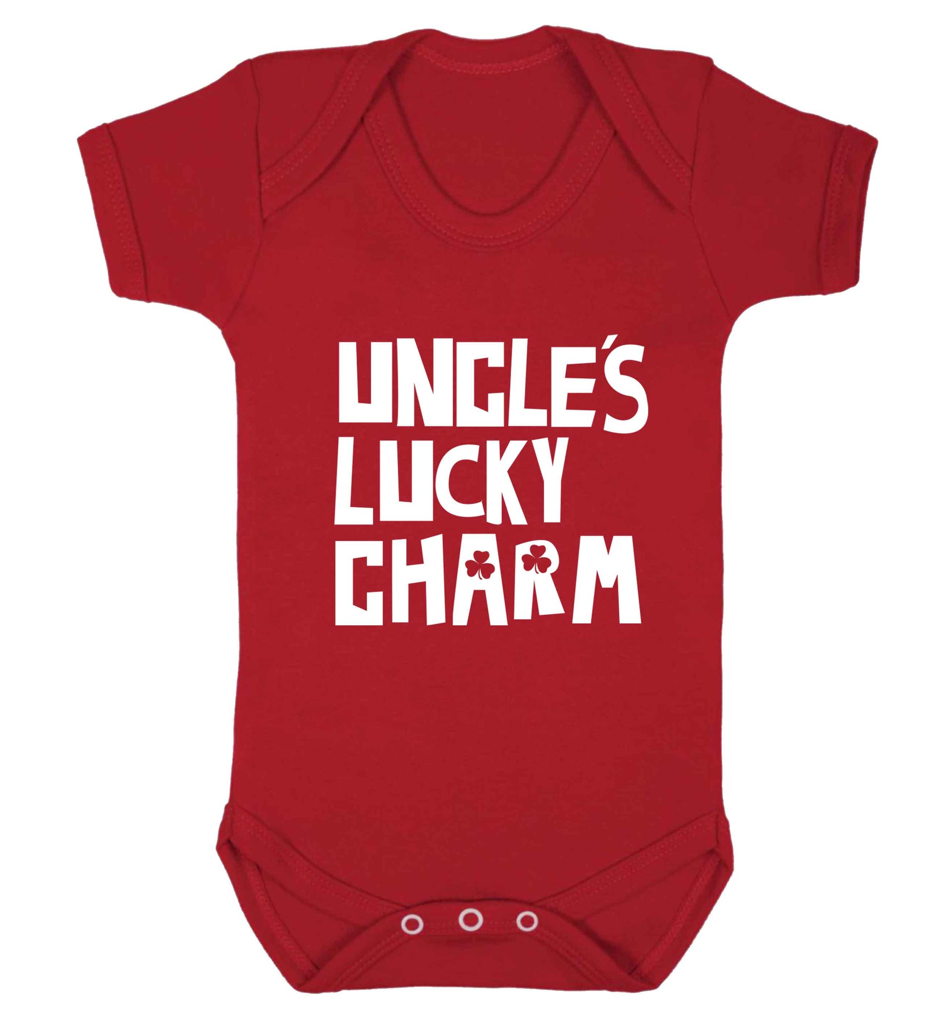 Uncles lucky charm baby vest red 18-24 months