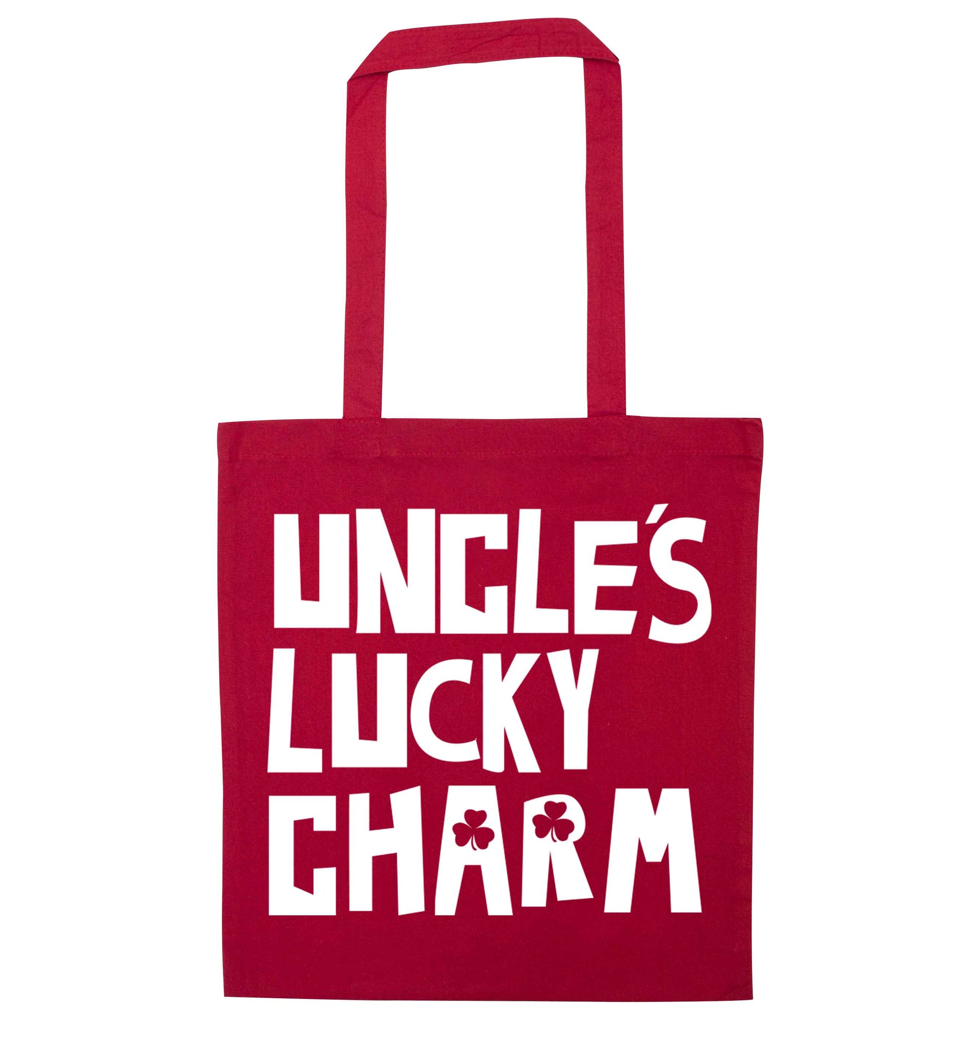Uncles lucky charm red tote bag
