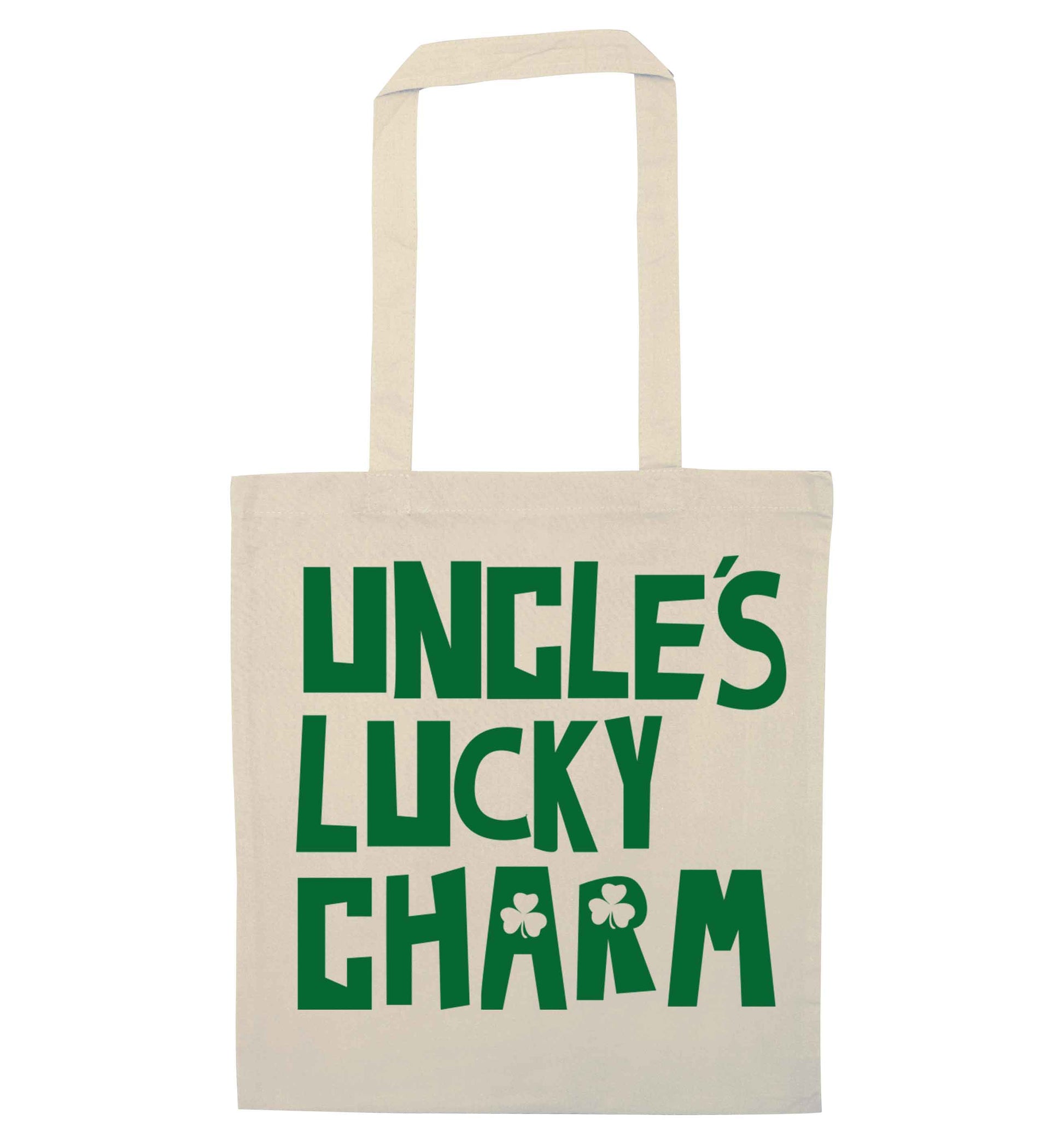 Uncles lucky charm natural tote bag