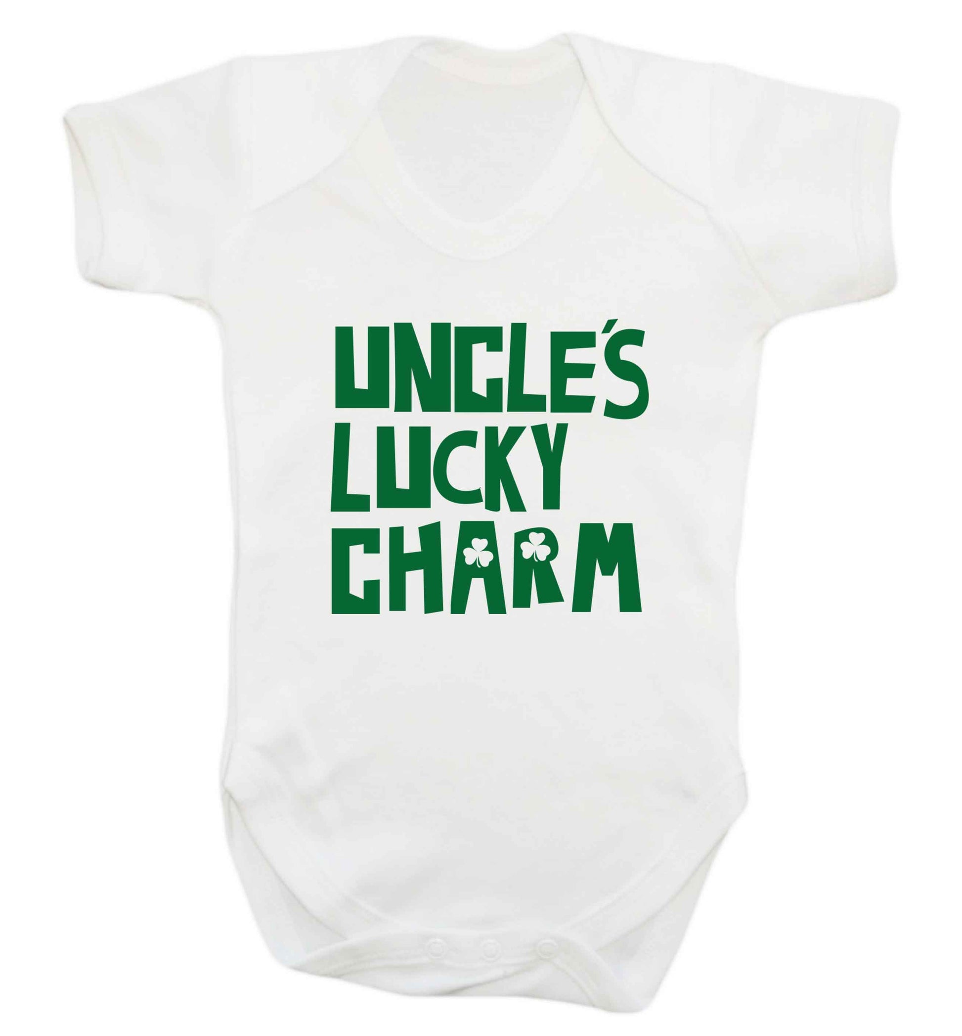 Uncles lucky charm baby vest white 18-24 months