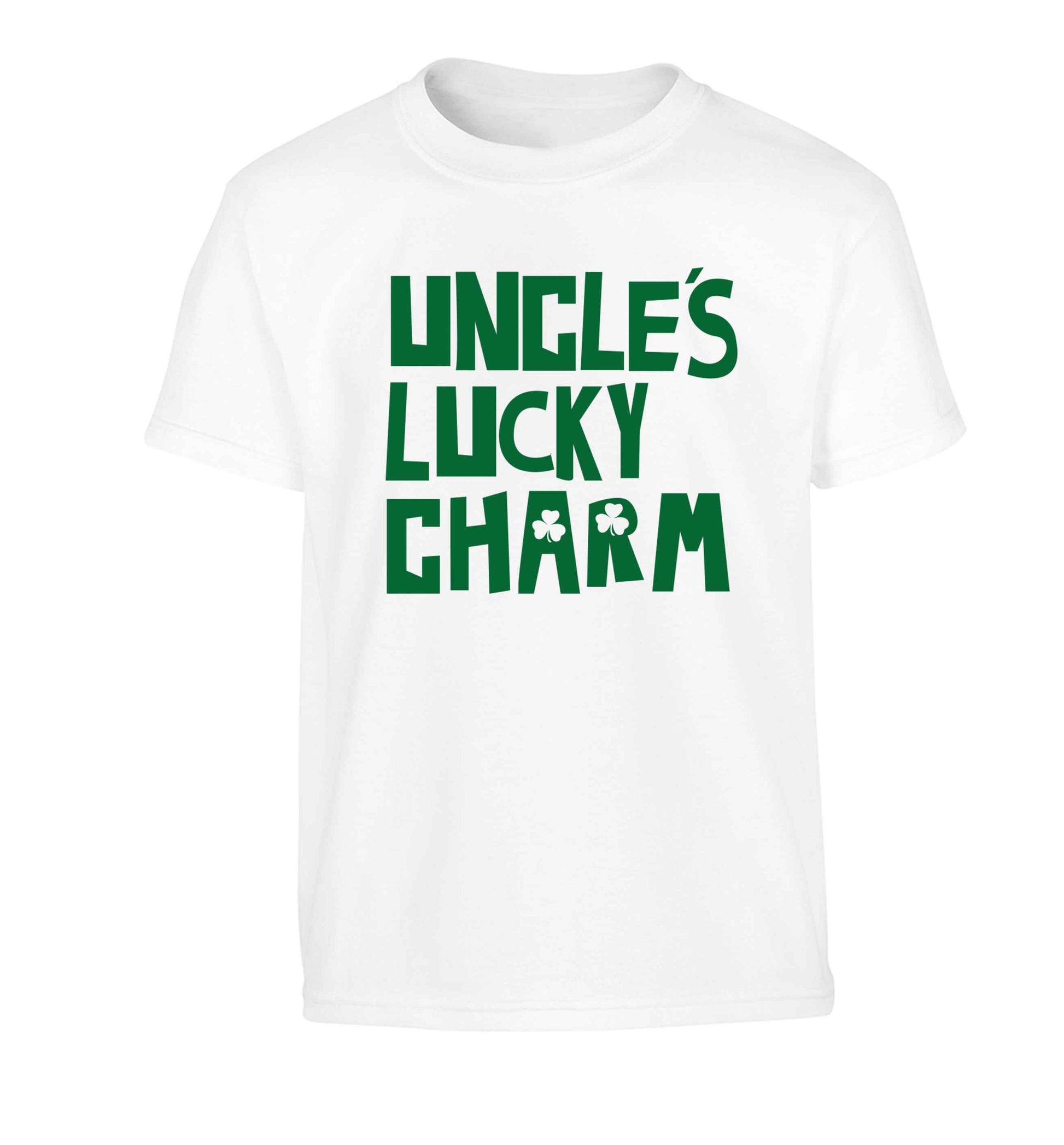 Uncles lucky charm Children's white Tshirt 12-13 Years
