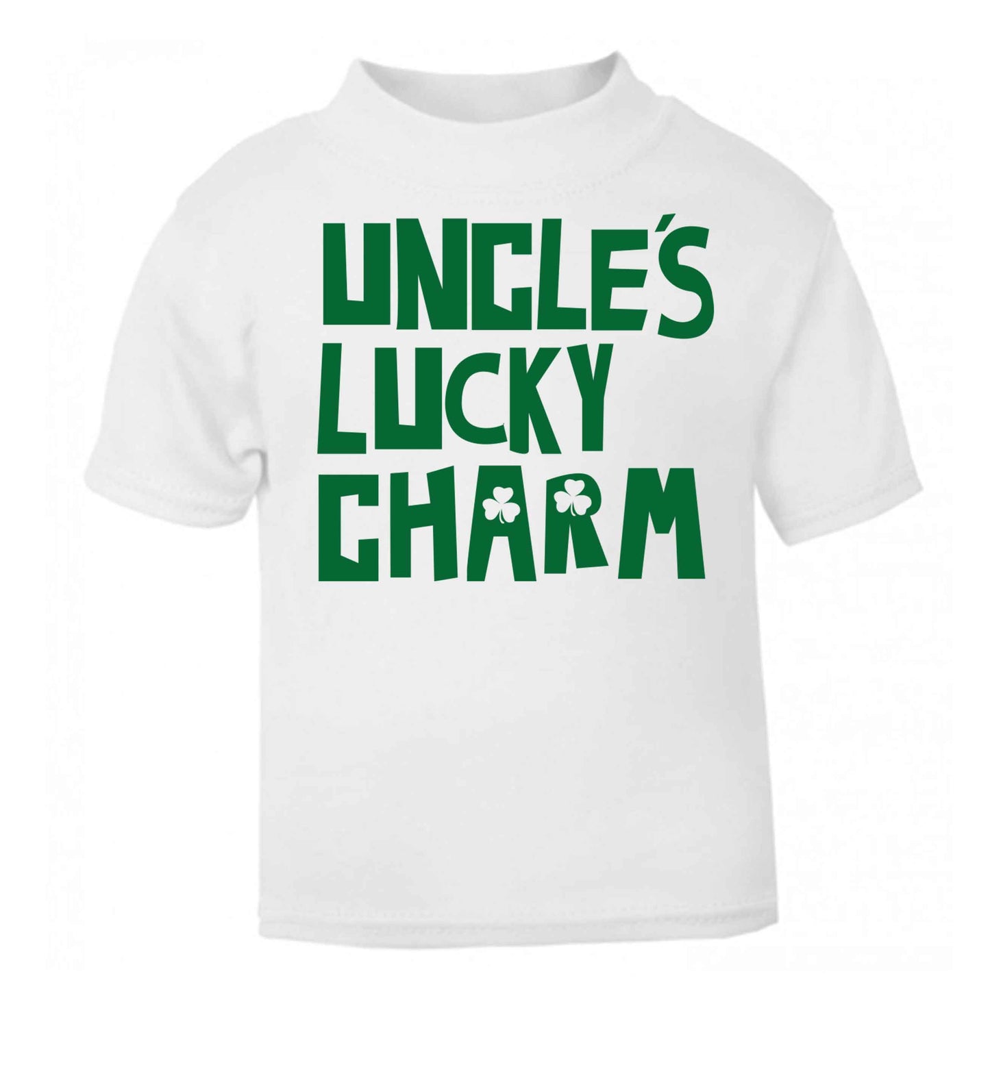 Uncles lucky charm white baby toddler Tshirt 2 Years