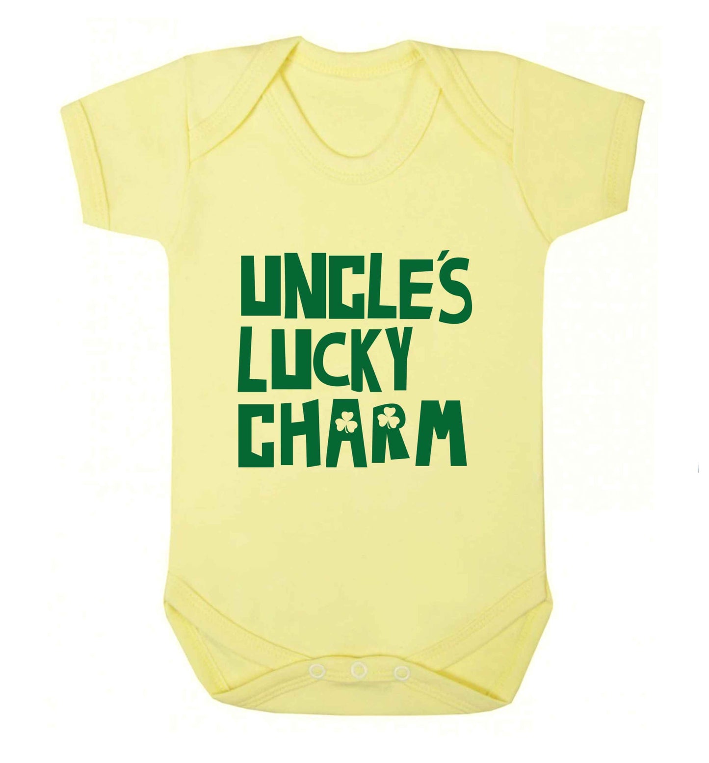 Uncles lucky charm baby vest pale yellow 18-24 months