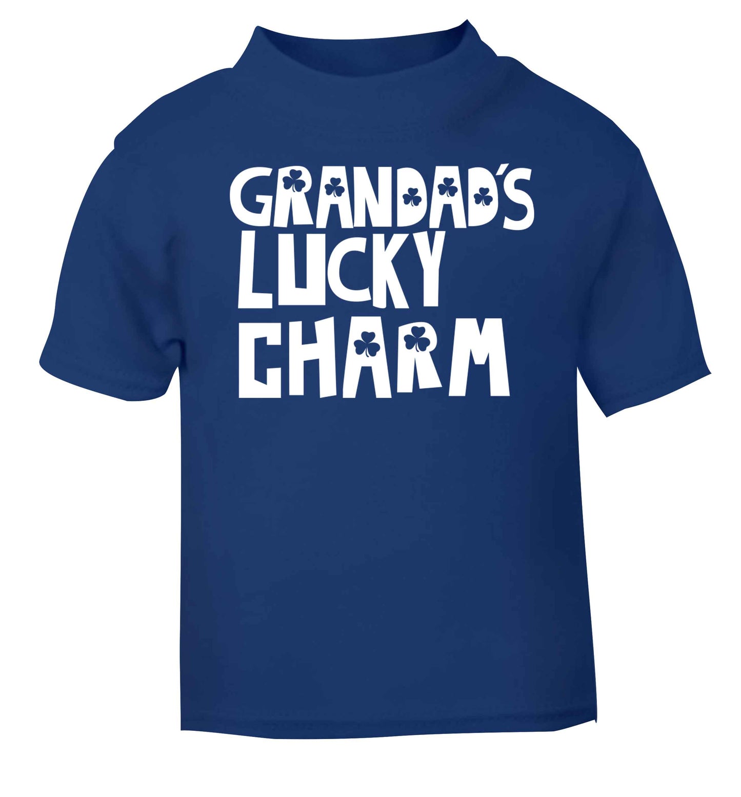 Grandad's lucky charm  blue baby toddler Tshirt 2 Years