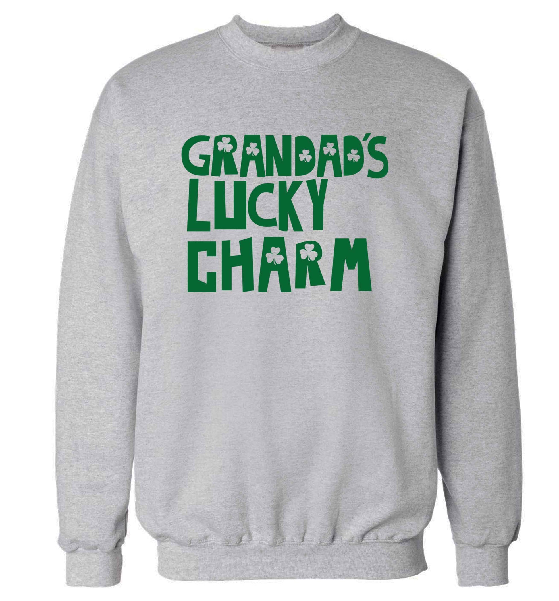 Grandad's lucky charm  adult's unisex grey sweater 2XL