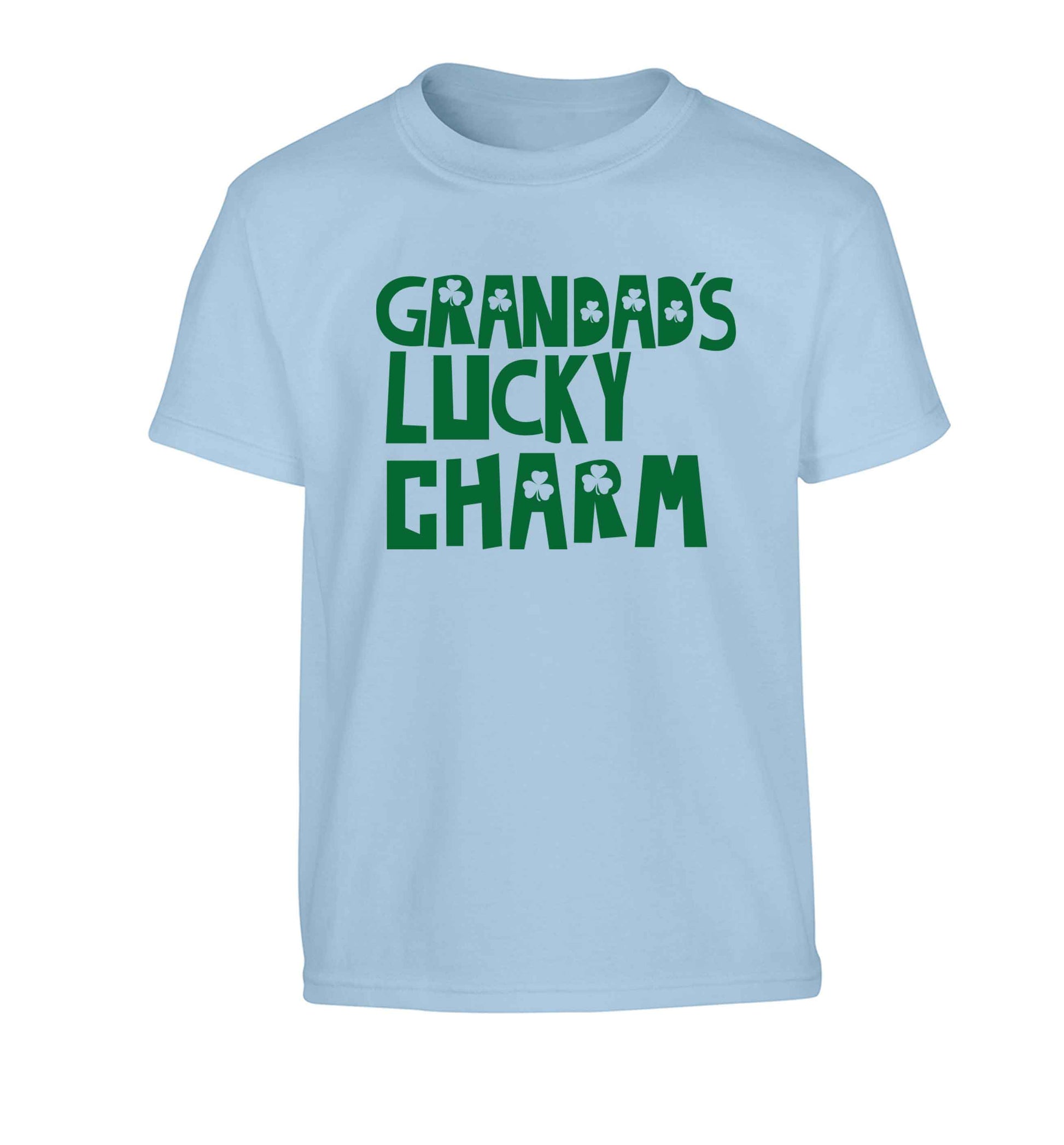 Grandad's lucky charm  Children's light blue Tshirt 12-13 Years