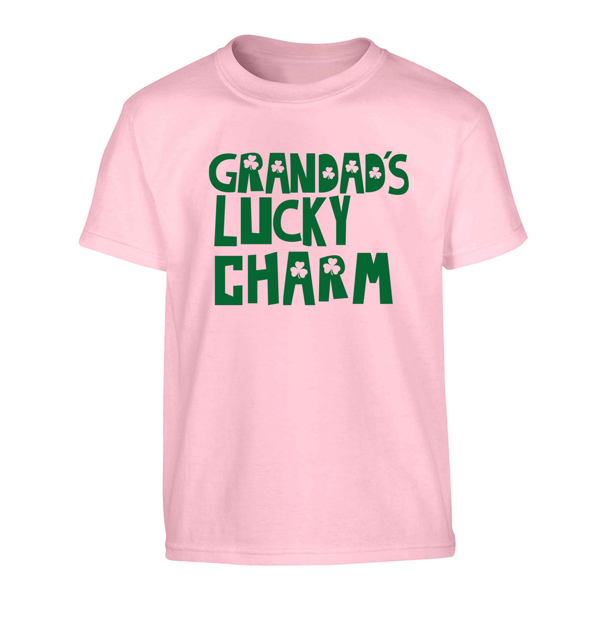 Grandad's lucky charm  Children's light pink Tshirt 12-13 Years