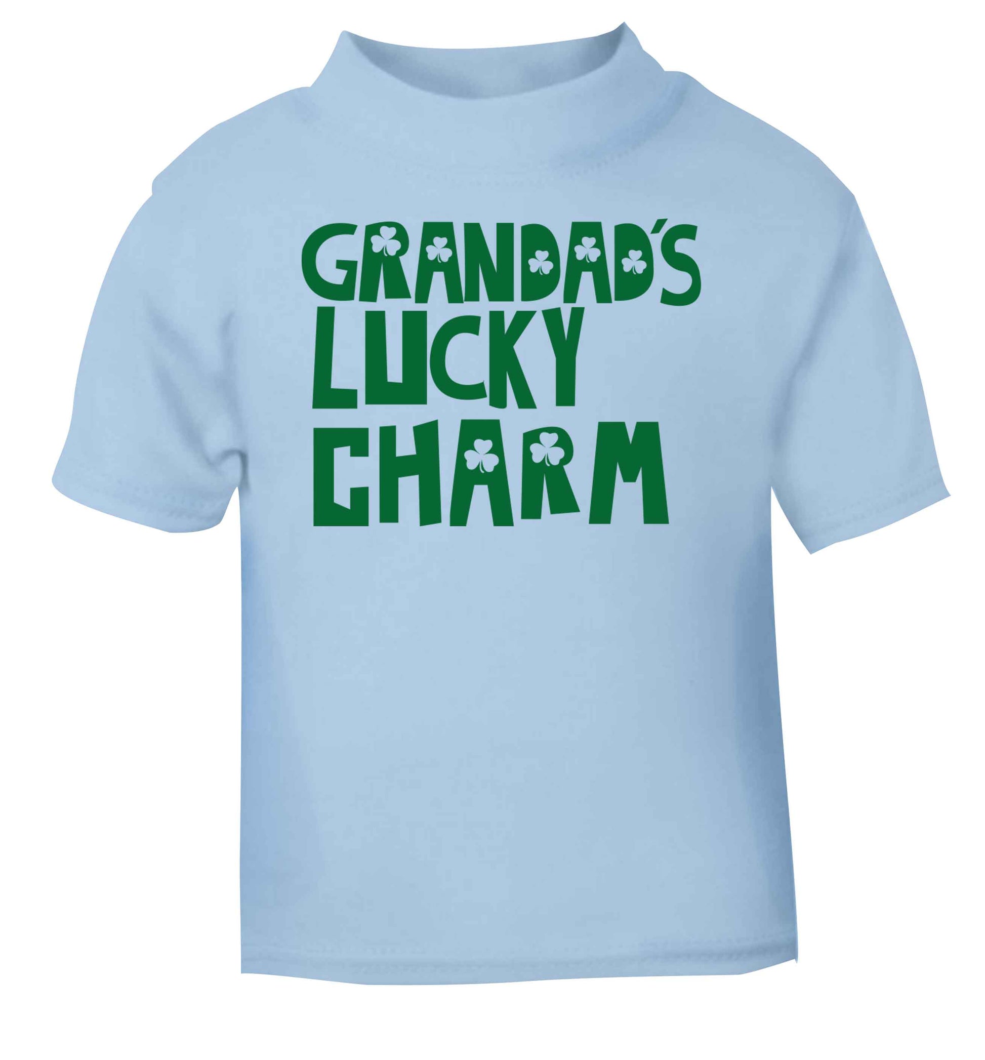 Grandad's lucky charm  light blue baby toddler Tshirt 2 Years