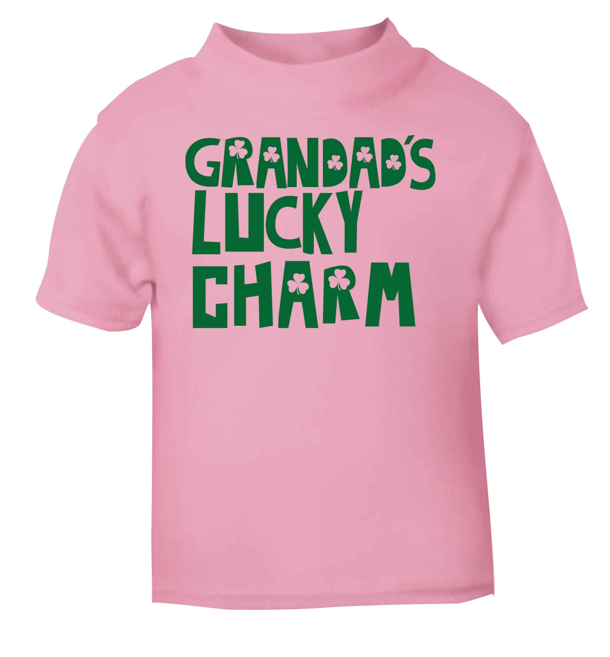 Grandad's lucky charm  light pink baby toddler Tshirt 2 Years