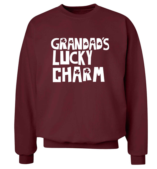 Grandad's lucky charm  adult's unisex maroon sweater 2XL