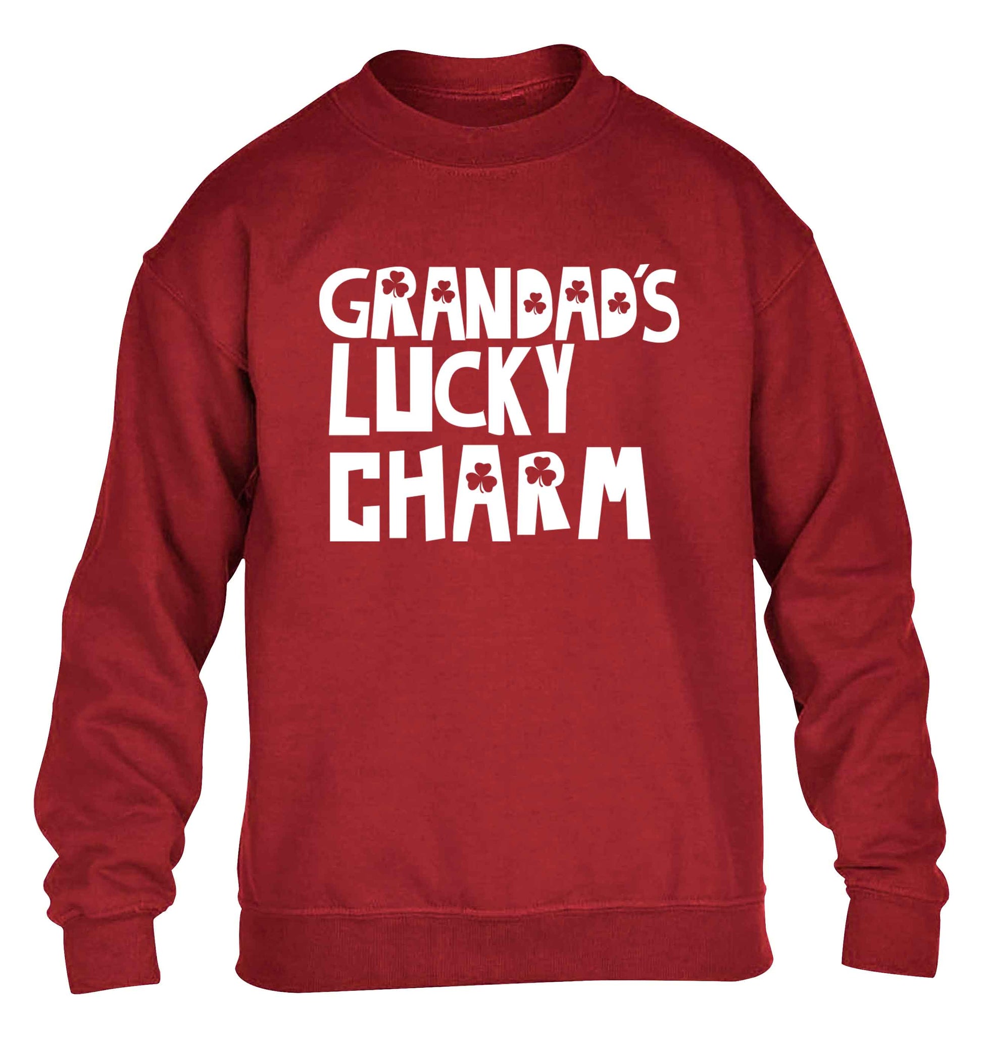 Grandad's lucky charm  children's grey sweater 12-13 Years