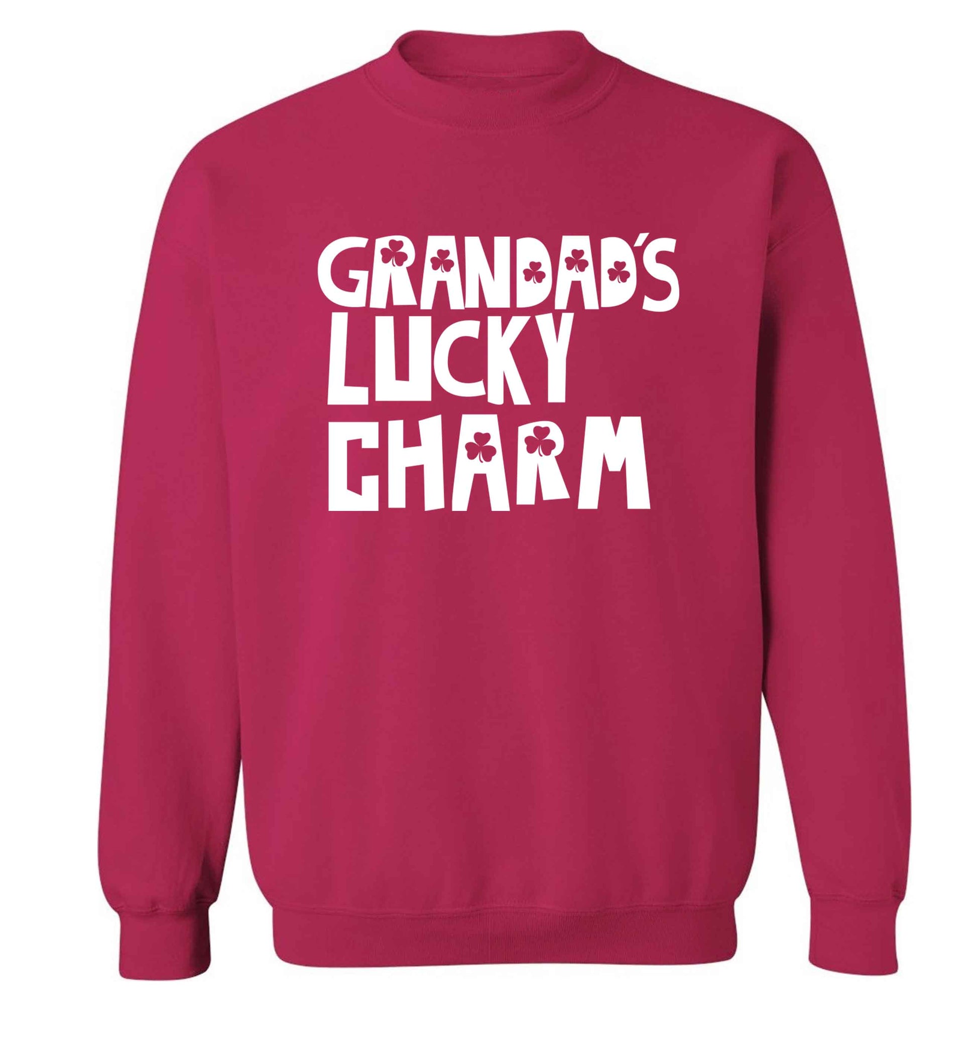 Grandad's lucky charm  adult's unisex pink sweater 2XL