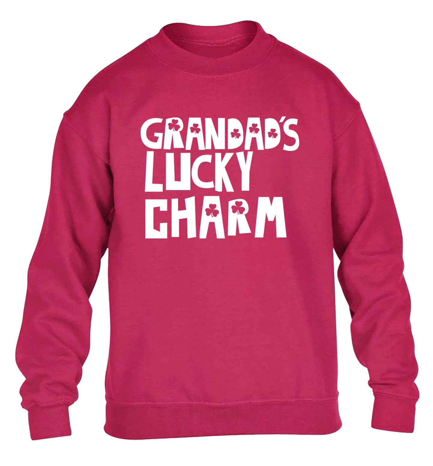Grandad's lucky charm  children's pink sweater 12-13 Years
