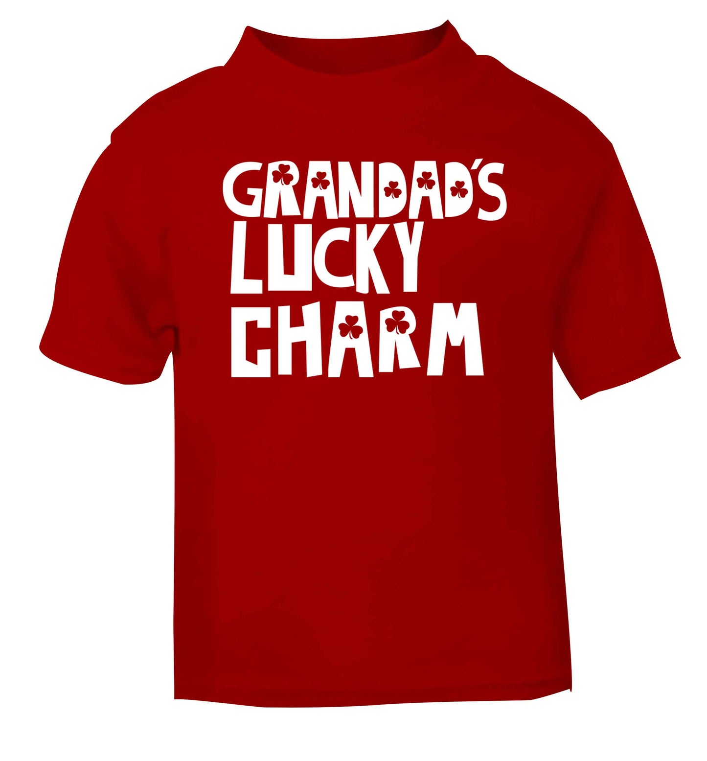 Grandad's lucky charm  red baby toddler Tshirt 2 Years