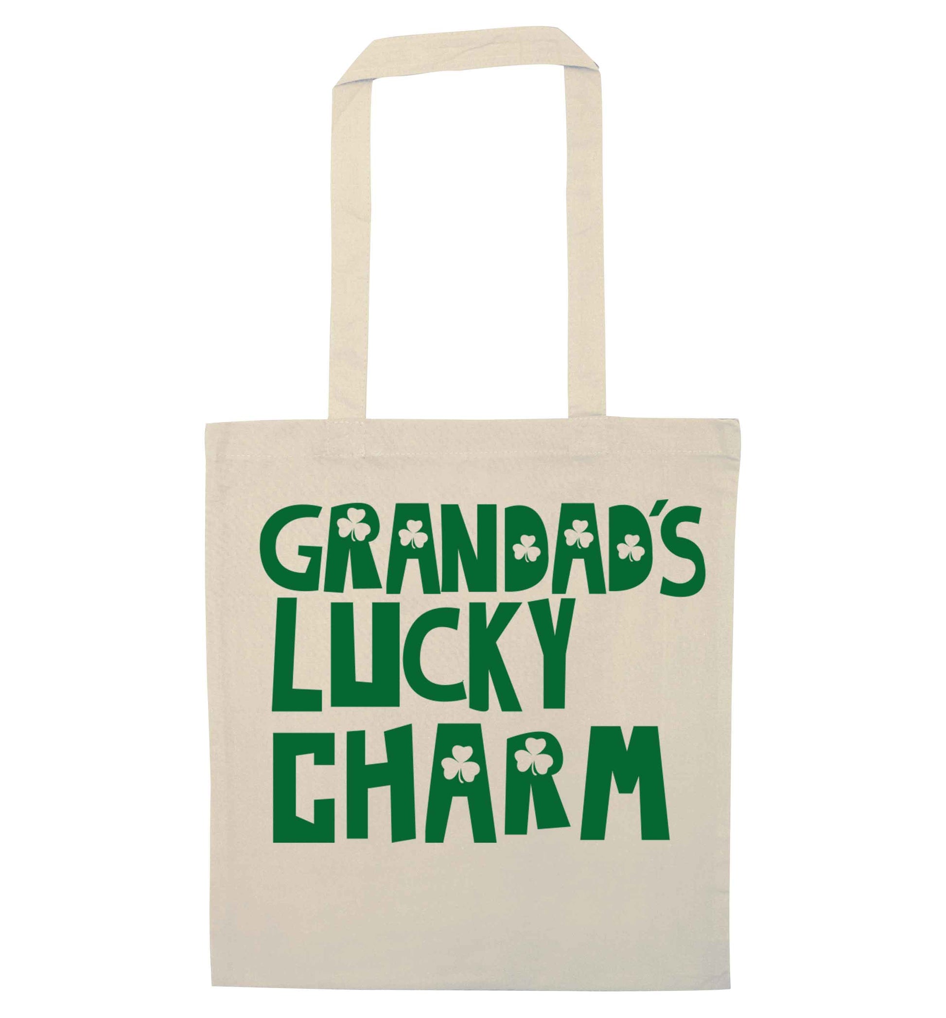 Grandad's lucky charm  natural tote bag